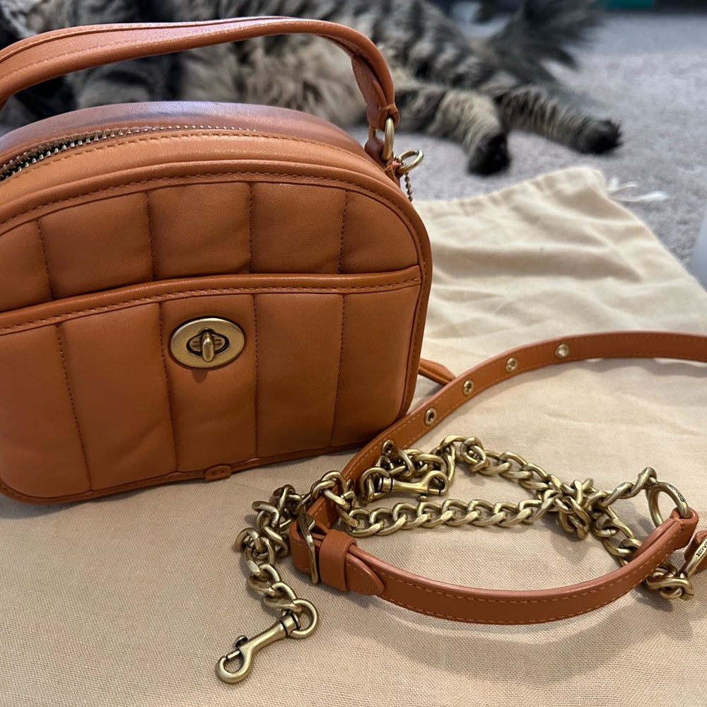 Coach Quilted Lunchbox Top Handle